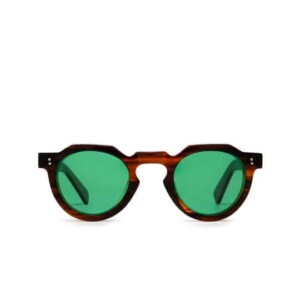 Lunettes de soleil Lesca Crown Panto Ecaille/Bleu 22 – vue principale