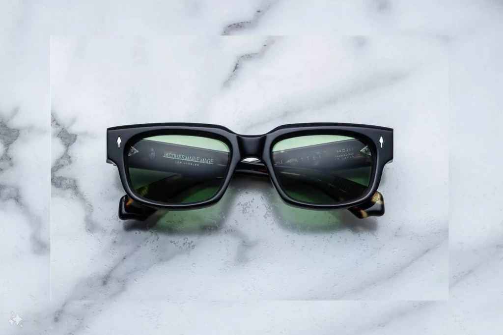 Lunettes de soleil Jacques Marie Mage MATTEI Noir – vue de face 1