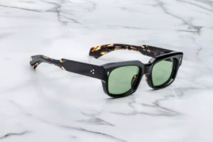 Lunettes de soleil Jacques Marie Mage MATTEI Noir – vue de profil