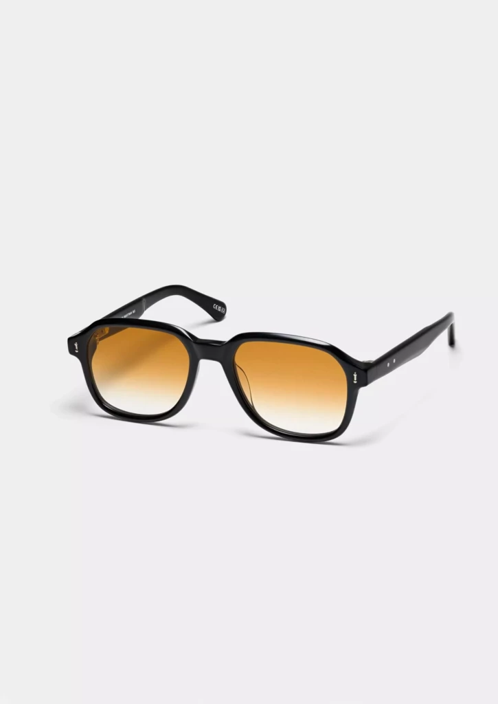 Lunettes de soleil PETER AND MAY NIGHT TRAIN Sun Black Miel – vue de profil