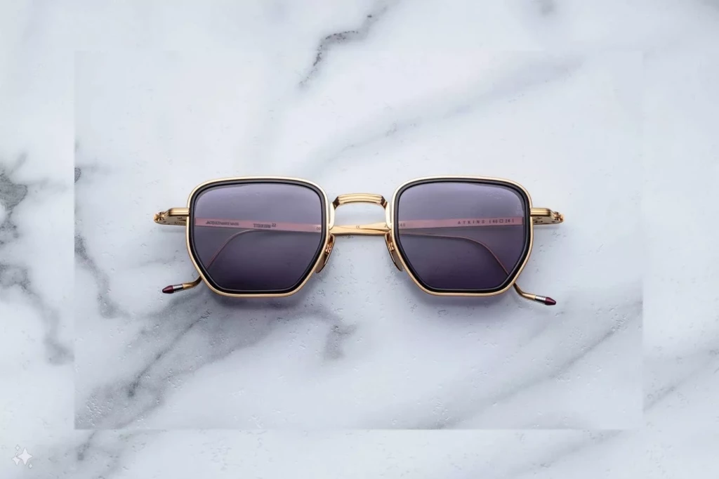 Lunettes de soleil Jacques Marie Mage ATKINS Gold – vue de face 1