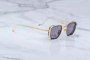 Lunettes de soleil Jacques Marie Mage ATKINS Gold – vue de profil