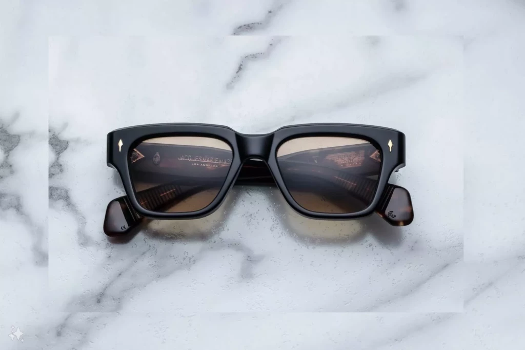 Lunettes de soleil Jacques Marie Mage FELLINI Noir 15 – vue de face 1