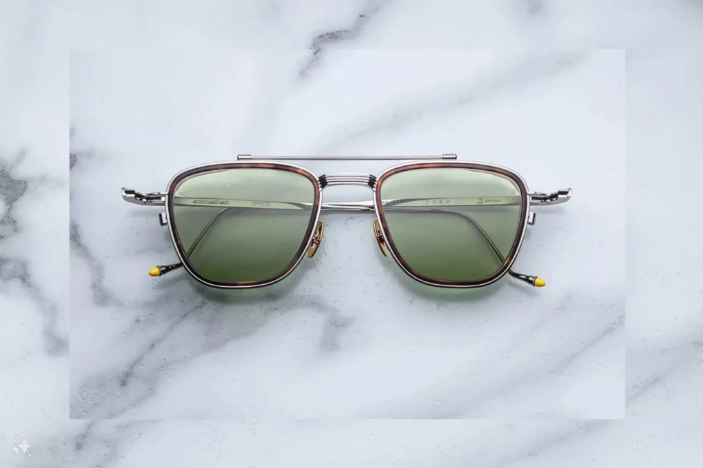 Lunettes de soleil Jacques Marie Mage 1992 Antique Silver – vue de face 1