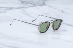 Lunettes de soleil Jacques Marie Mage 1992 Antique Silver – vue de profil