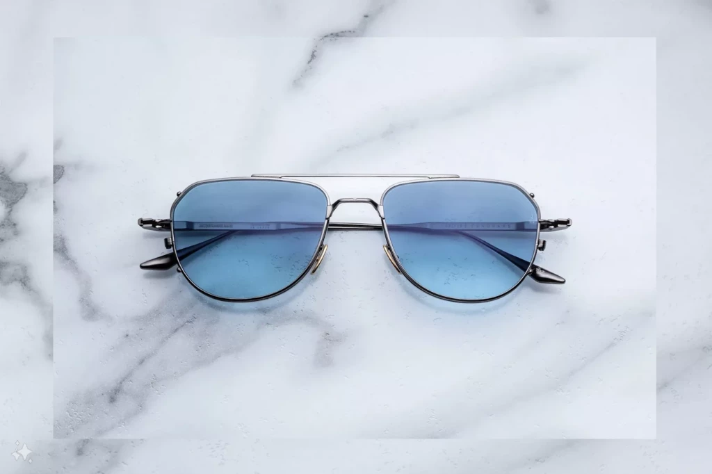 Lunettes de soleil Jacques Marie Mage Cendrars Antique Silver – vue de face 1
