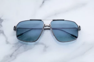 Lunettes de soleil Jacques Marie Mage Jagger Antique Silver – vue de face 2