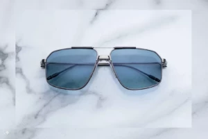 Lunettes de soleil Jacques Marie Mage Jagger Antique Silver – vue de face 1