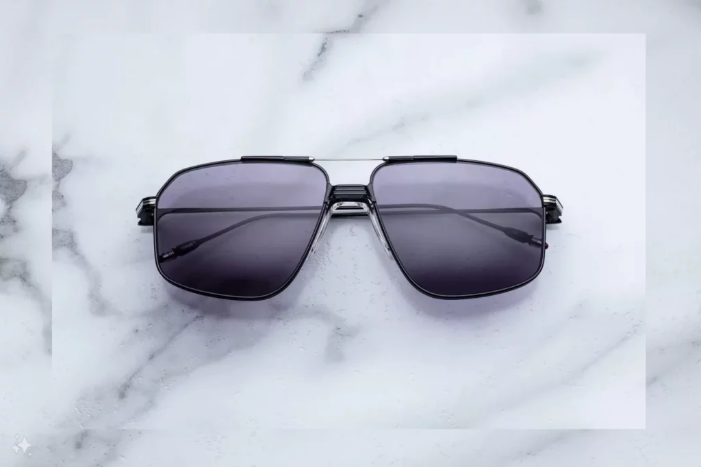 Lunettes de soleil Jacques Marie Mage Jagger Corbeau – vue de face 1
