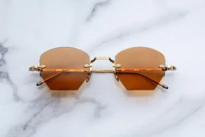 Lunettes de soleil Jacques Marie Mage Oatman Suntan – vue de face 2