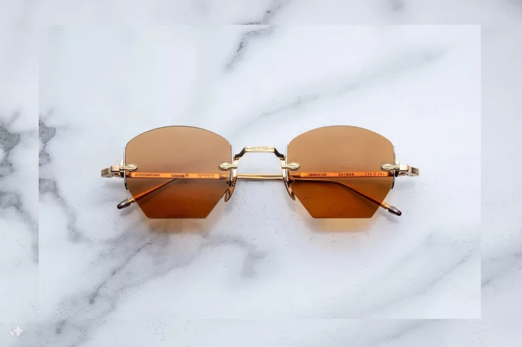 Lunettes de soleil Jacques Marie Mage Oatman Suntan – vue de face 1
