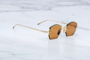 Lunettes de soleil Jacques Marie Mage Oatman Suntan – vue de profil