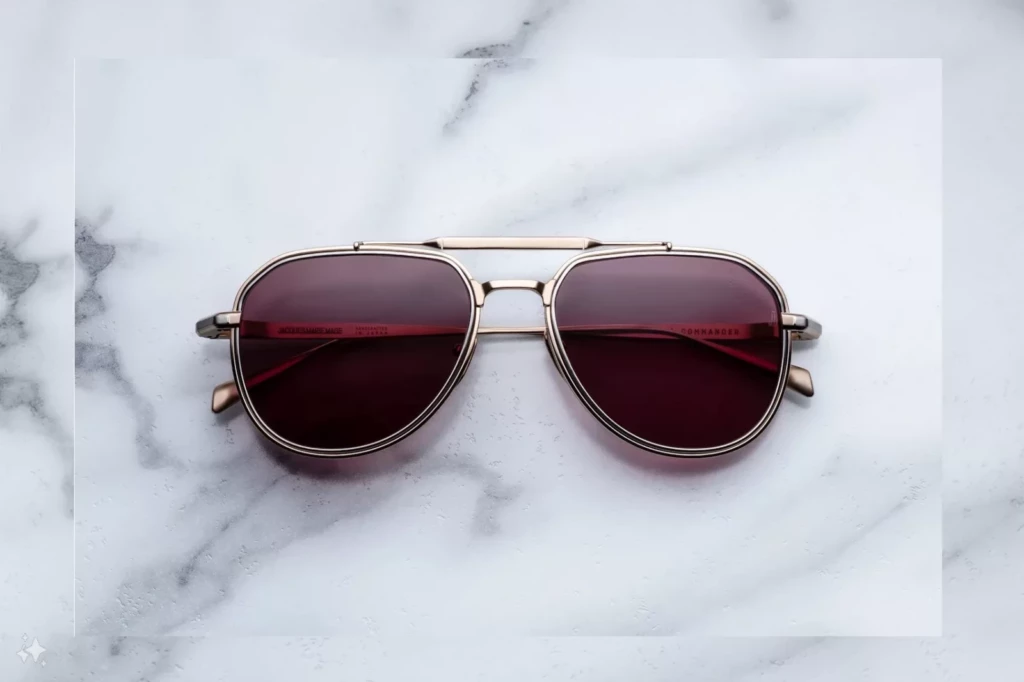 Lunettes de soleil Jacques Marie Mage Commander Champagne – vue principale