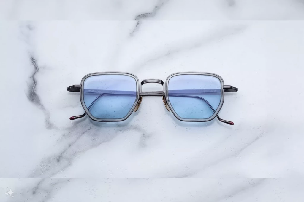 Lunettes de soleil Jacques Marie Mage Atkins Antique Silver – vue de face 1