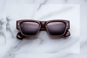 Lunettes de soleil Jacques Marie Mage Zimmerman Bordeaux Empire – vue de face 1