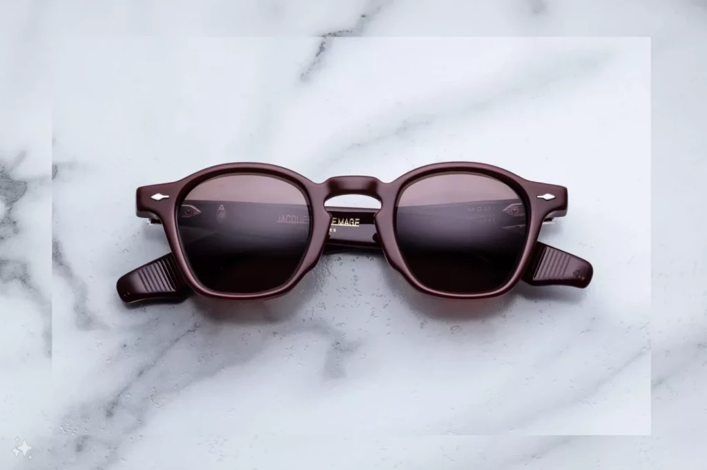 Lunettes de soleil Jacques Marie Mage Zephirin Bordeaux Empire – vue de face 1