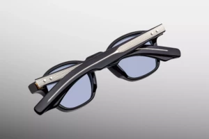 Jacques Marie Mage Zephirin Obscure — détail acétate noir et quincaillerie argent sterling