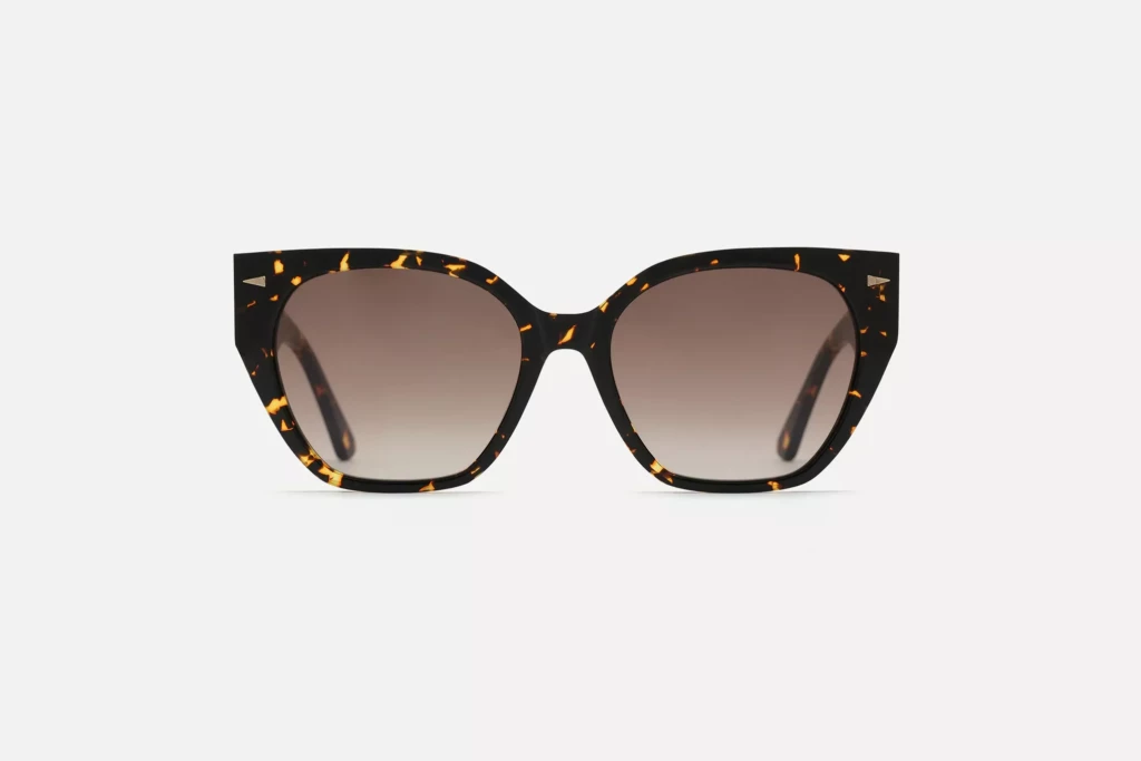 Lunettes de soleil Ahlem Marguerite Yellow Turtle – vue de face 1