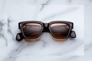 Lunettes de soleil Jacques Marie Mage Fellini Walnut – vue de face 1