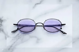 Lunettes de soleil Jacques Marie Mage Violet Corbeau – vue de face 1