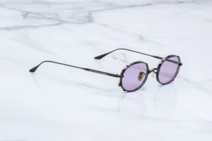 Lunettes de soleil Jacques Marie Mage Violet Corbeau – vue de profil