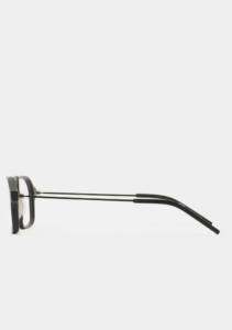 Monture optique Kaleos Irvine M Noir mat, vue de profil
