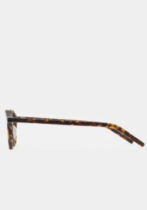 Monture optique Kaleos Sharp M Havane foncé mat, vue de profil