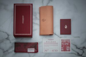 Coffret Jacques Marie Mage avec étui en cuir, chamoisine et certificat