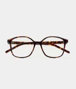 Monture optique Kaleos Deza Havane foncé, vue de face