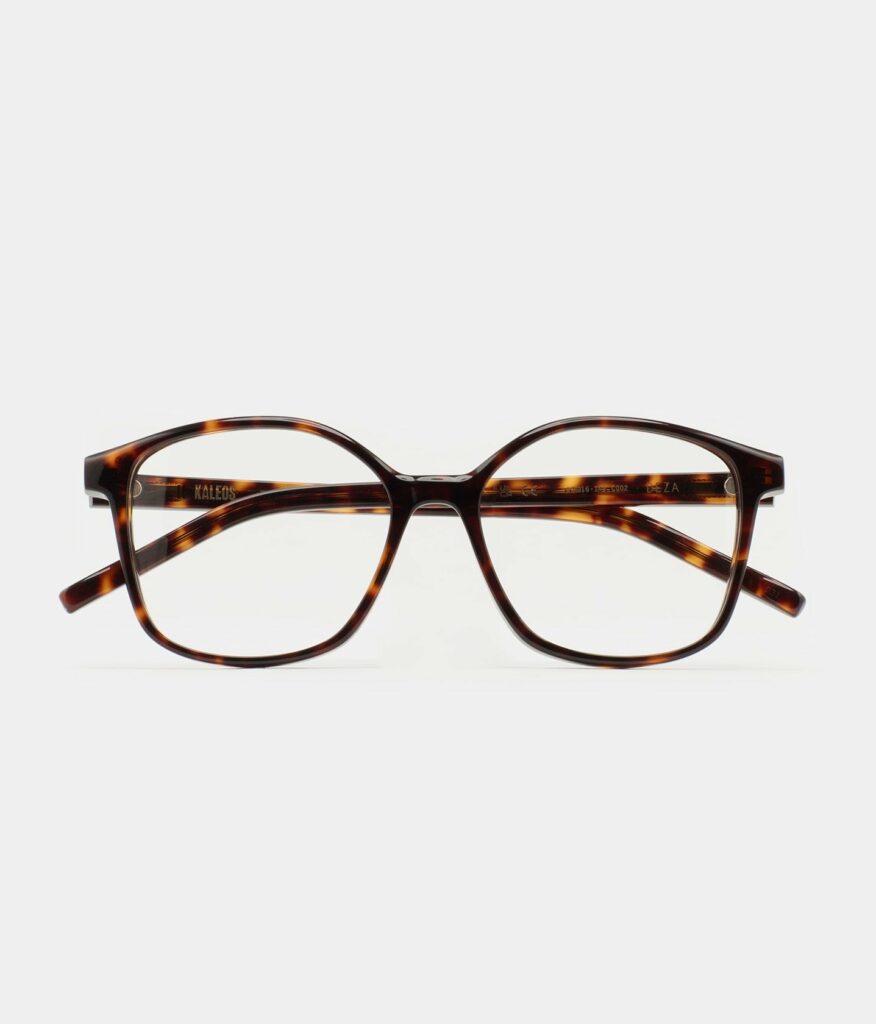 Monture optique Kaleos Deza Havane foncé, vue de face