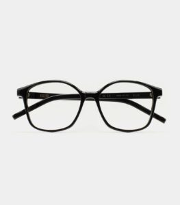 Monture optique Kaleos Deza Noir, vue de face
