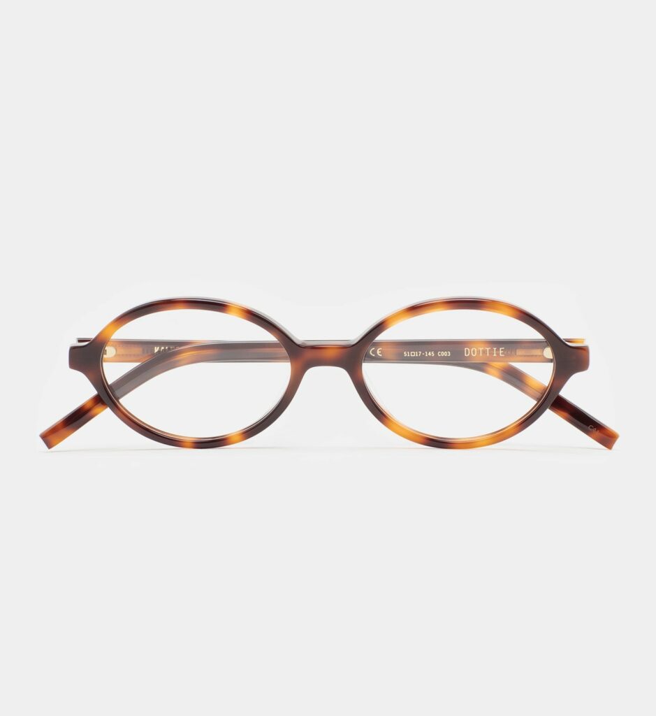 Monture optique Kaleos Dottie Havane, vue de face