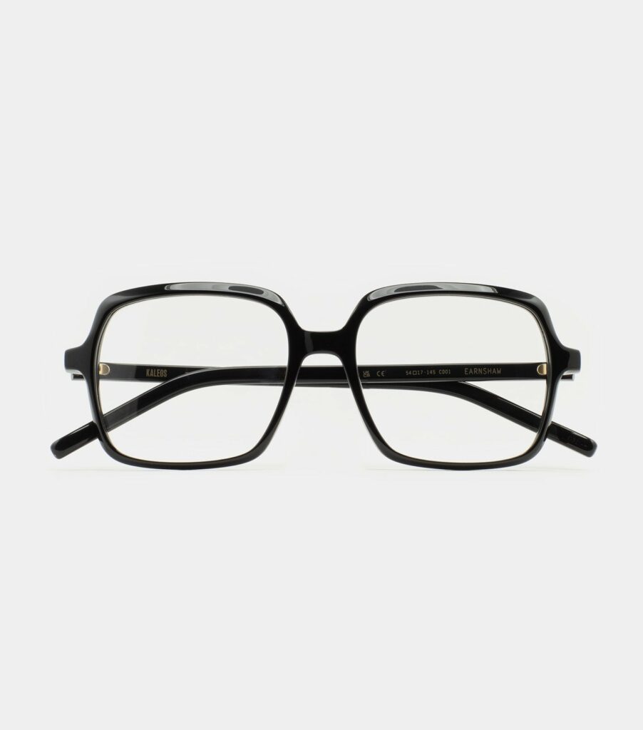 Monture optique Kaleos Earnshaw Noir, vue de face