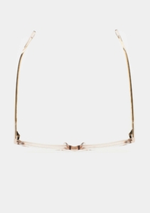 Monture optique Kaleos Earnshaw Nude cristal, vue du dessus