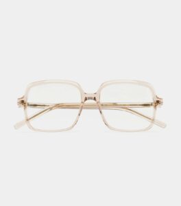 Monture optique Kaleos Earnshaw Nude cristal, vue de face