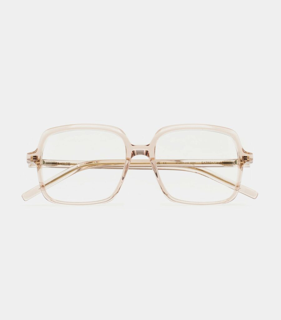 Monture optique Kaleos Earnshaw Nude cristal, vue de face