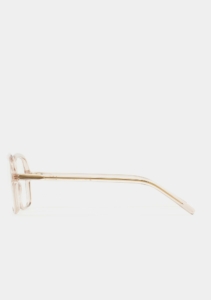 Monture optique Kaleos Earnshaw Nude cristal, vue de profil
