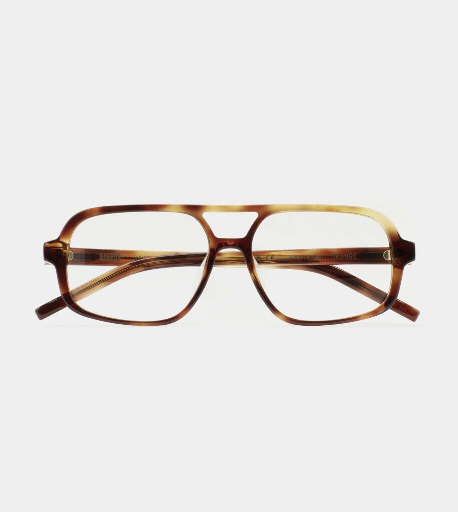 Monture optique Kaleos Grange Havane, vue de face