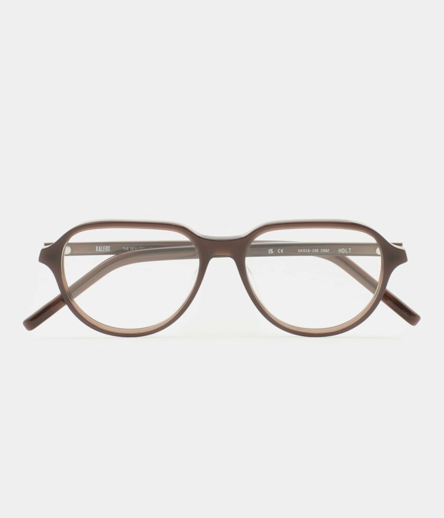 Monture optique Kaleos Holt Marron opalin, vue de face