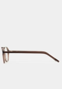 Monture optique Kaleos Holt Marron opalin, vue de profil