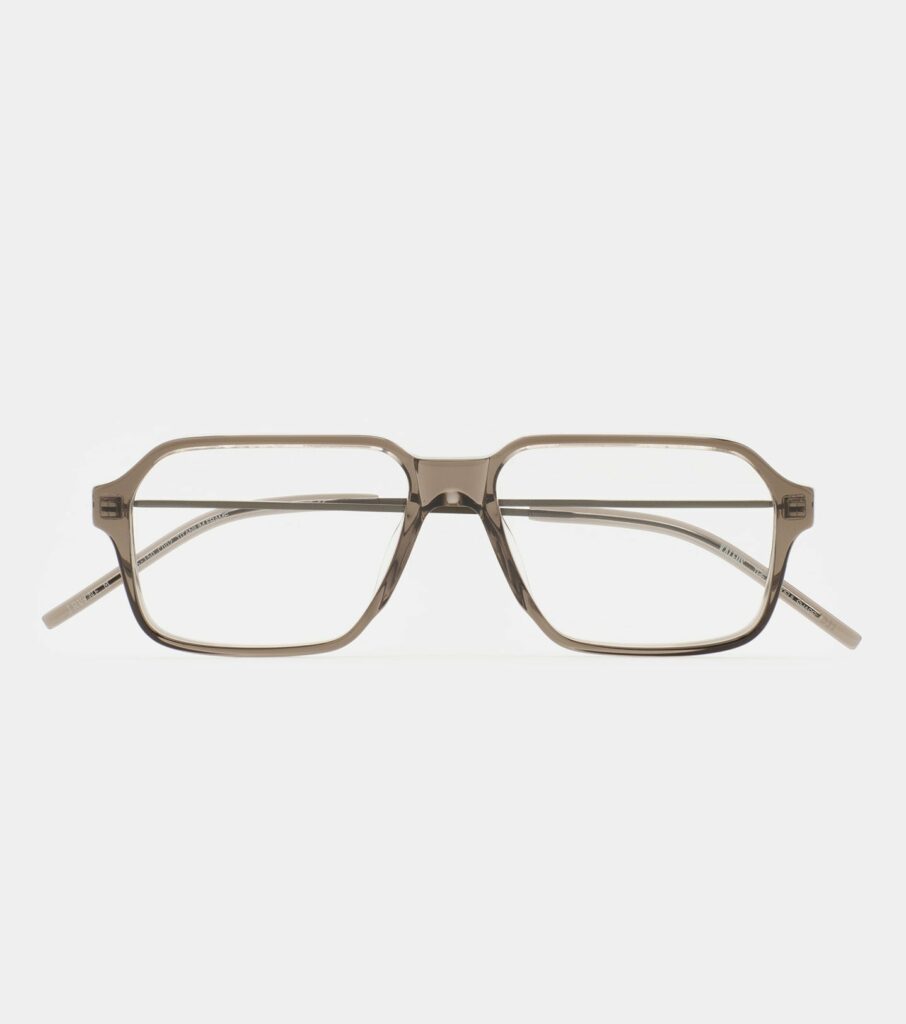 Monture optique Kaleos Irvine M Marron cristal, vue de face