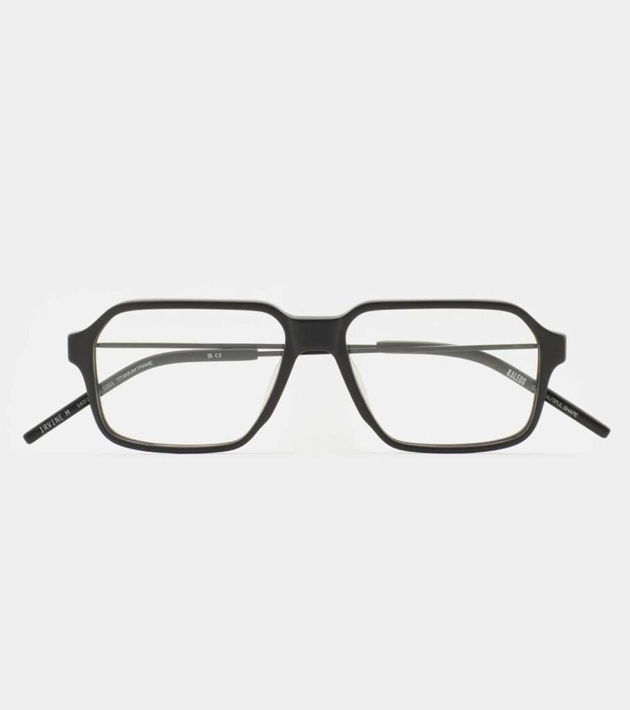 Monture optique Kaleos Irvine M Noir mat, vue de face