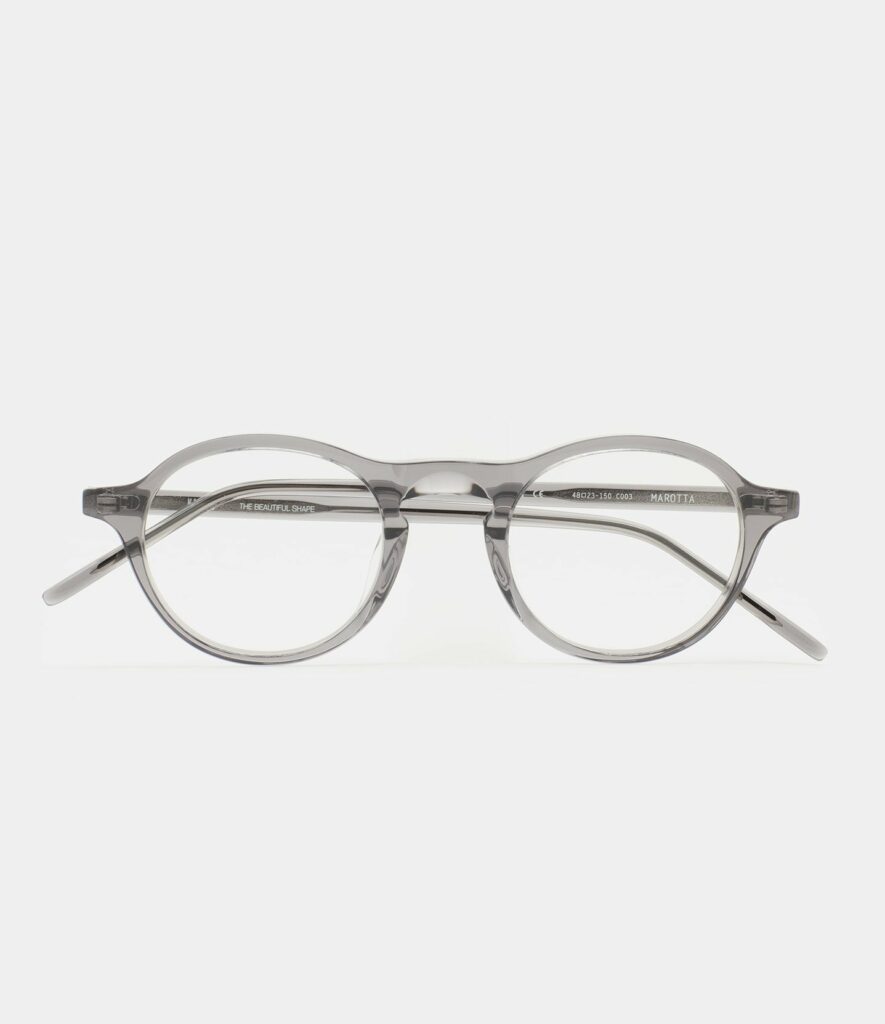 Monture optique Kaleos Marotta Gris cristal, vue de face