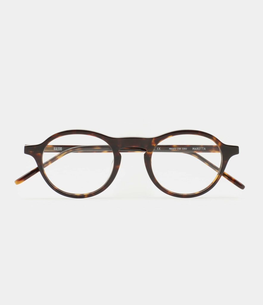 Monture optique Kaleos Marotta Havane foncé, vue de face
