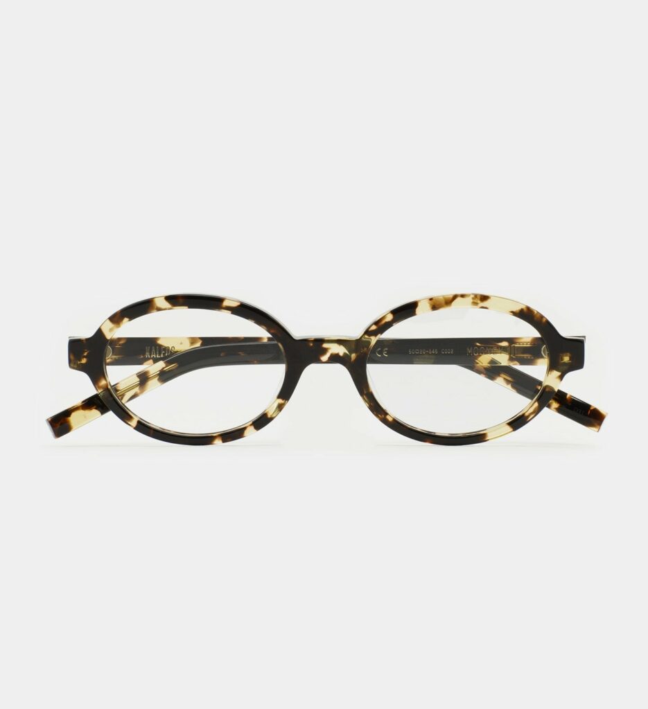 Monture optique Kaleos Mooney Havane moucheté, vue de face