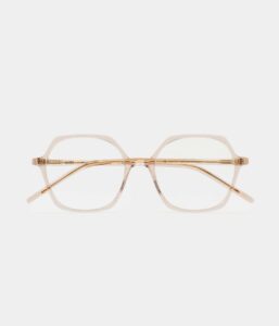 Monture optique Kaleos Perry Nude cristal, vue de face