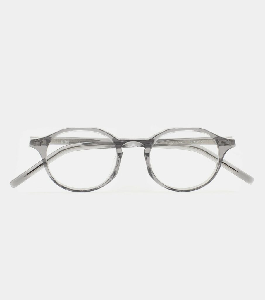 Monture optique Kaleos Sharp M Gris cristal, vue de face