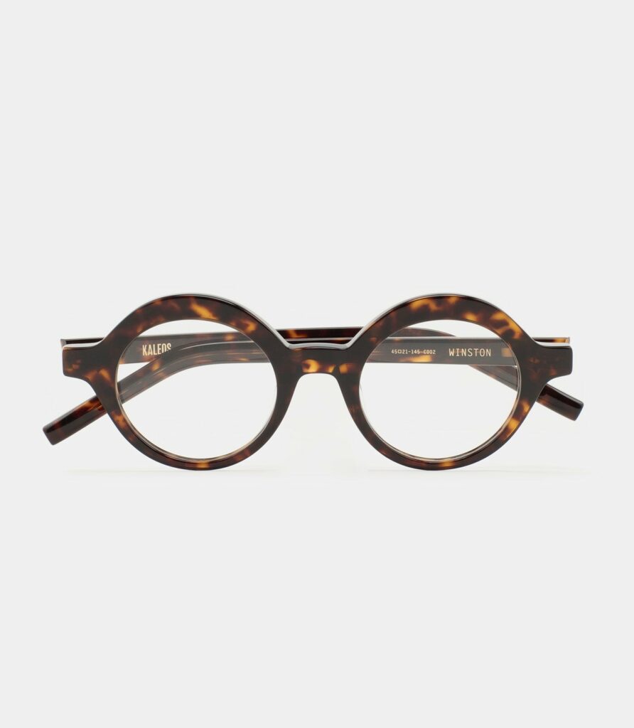 Monture optique Kaleos Winston Havane foncé, vue de face