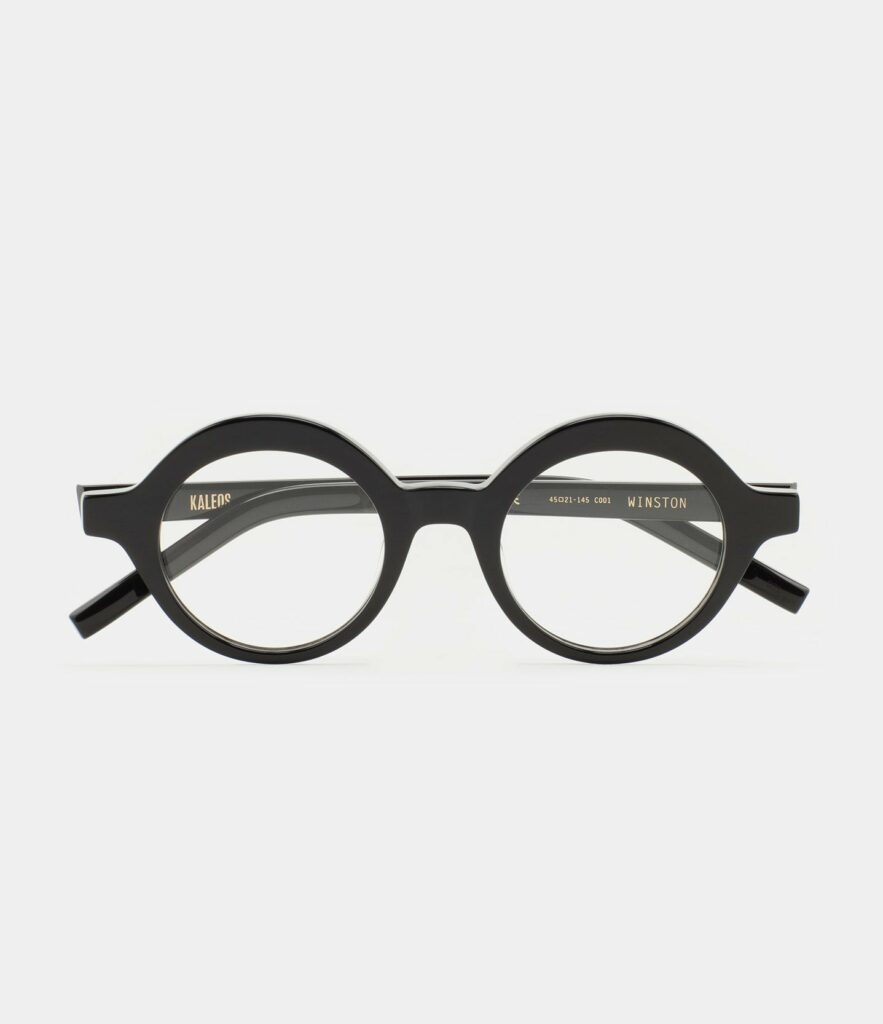 Monture optique Kaleos Winston Noir, vue de face