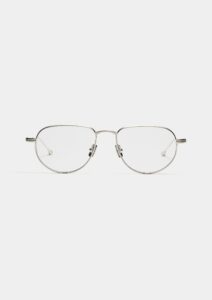 Lunettes optiques Peter And May Savant Brushed Silver – vue latérale